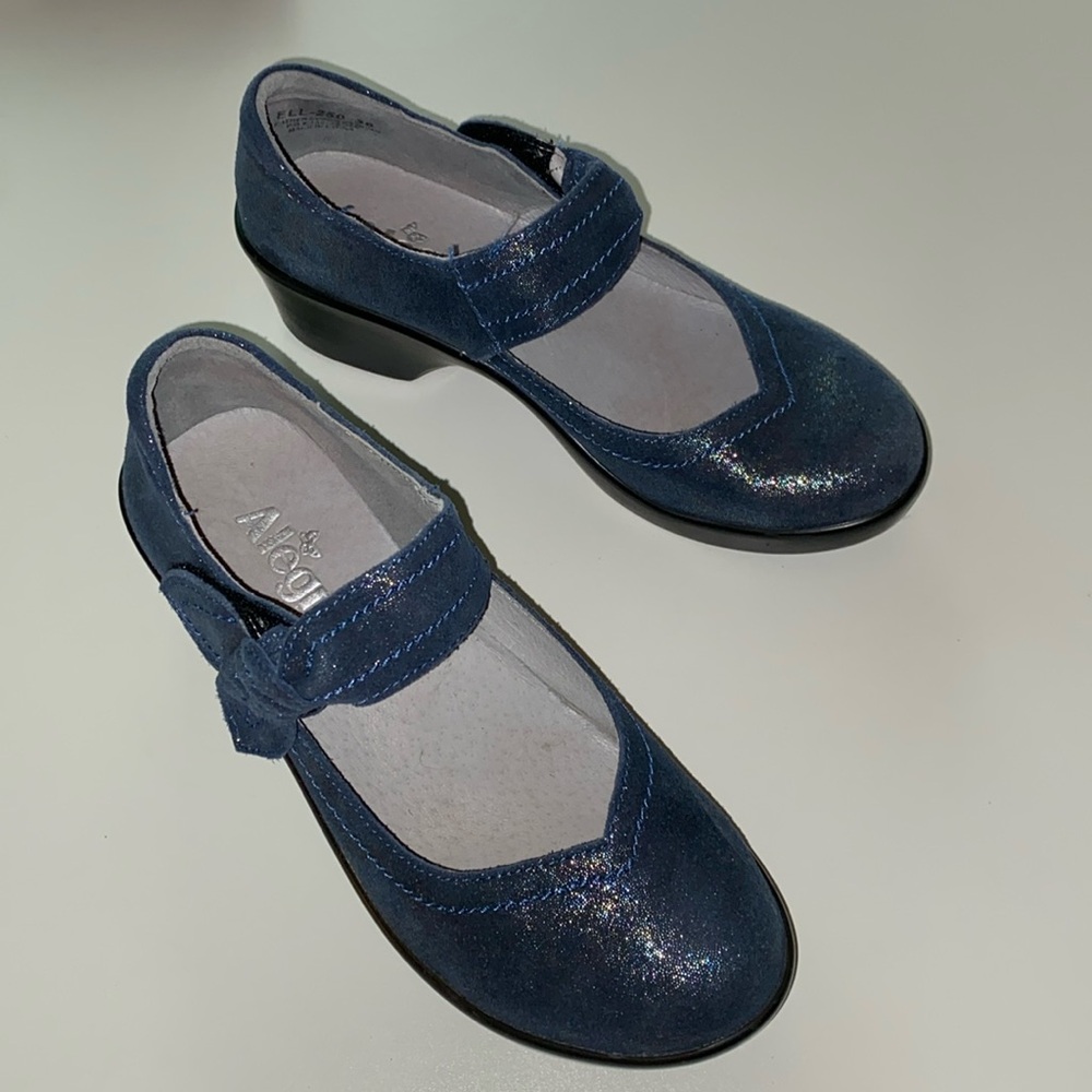 ALEGRIA Ella Sparkle Blue Dress Shoes sz 36 NEW W/O BOX